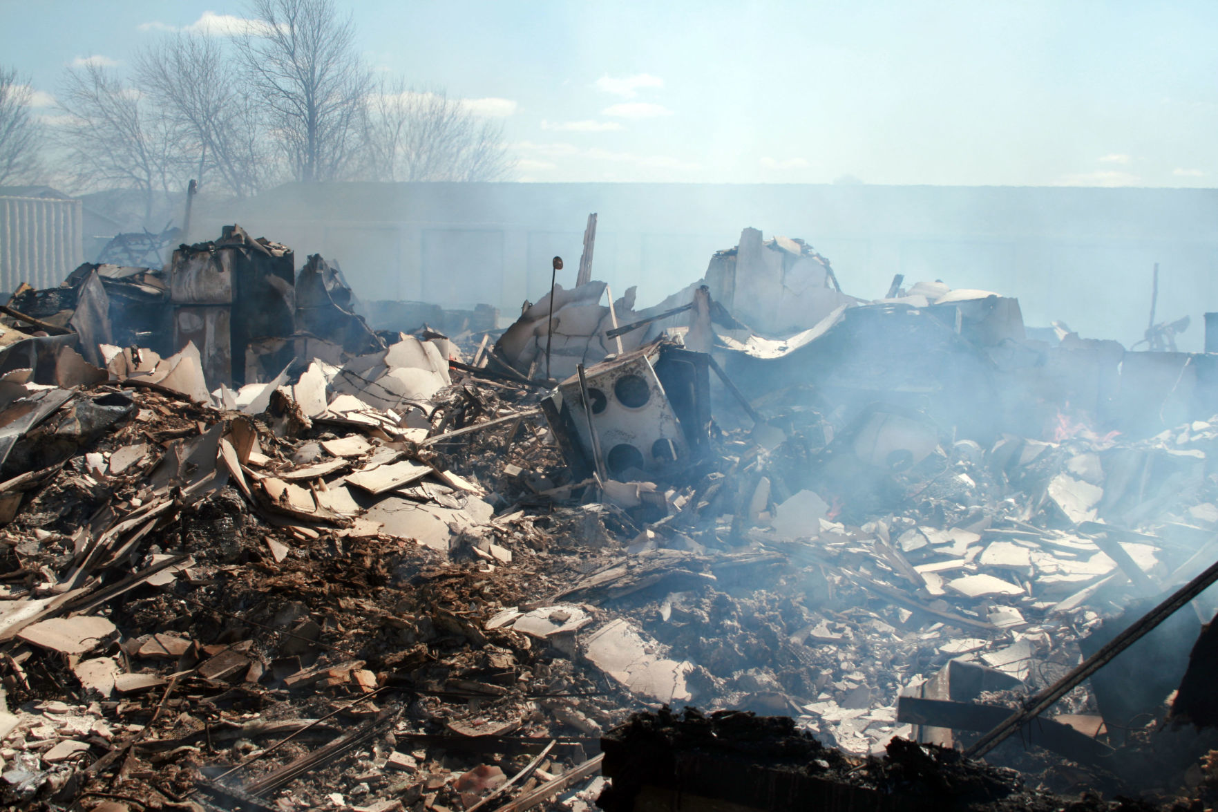 Investigation photos from 109 Knaup Drive explosion